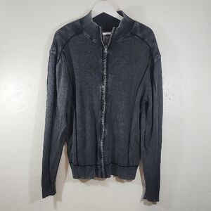 BKE Mineral Wash Zip Up Mock Neck Cardigan Size XL